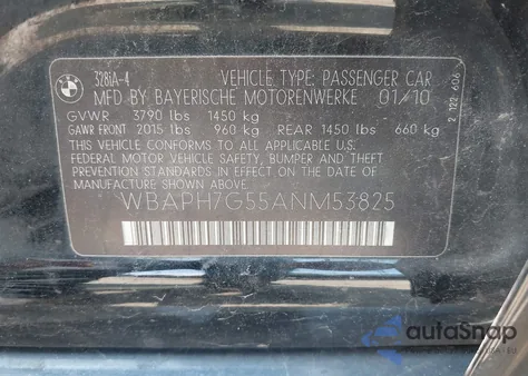 2010 BMW 328I I from USA, damaged, VIN WBAPH7G55ANM53825